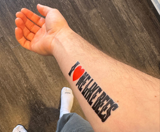 I <3 MLB Temporary Tattoo (pack of 2)